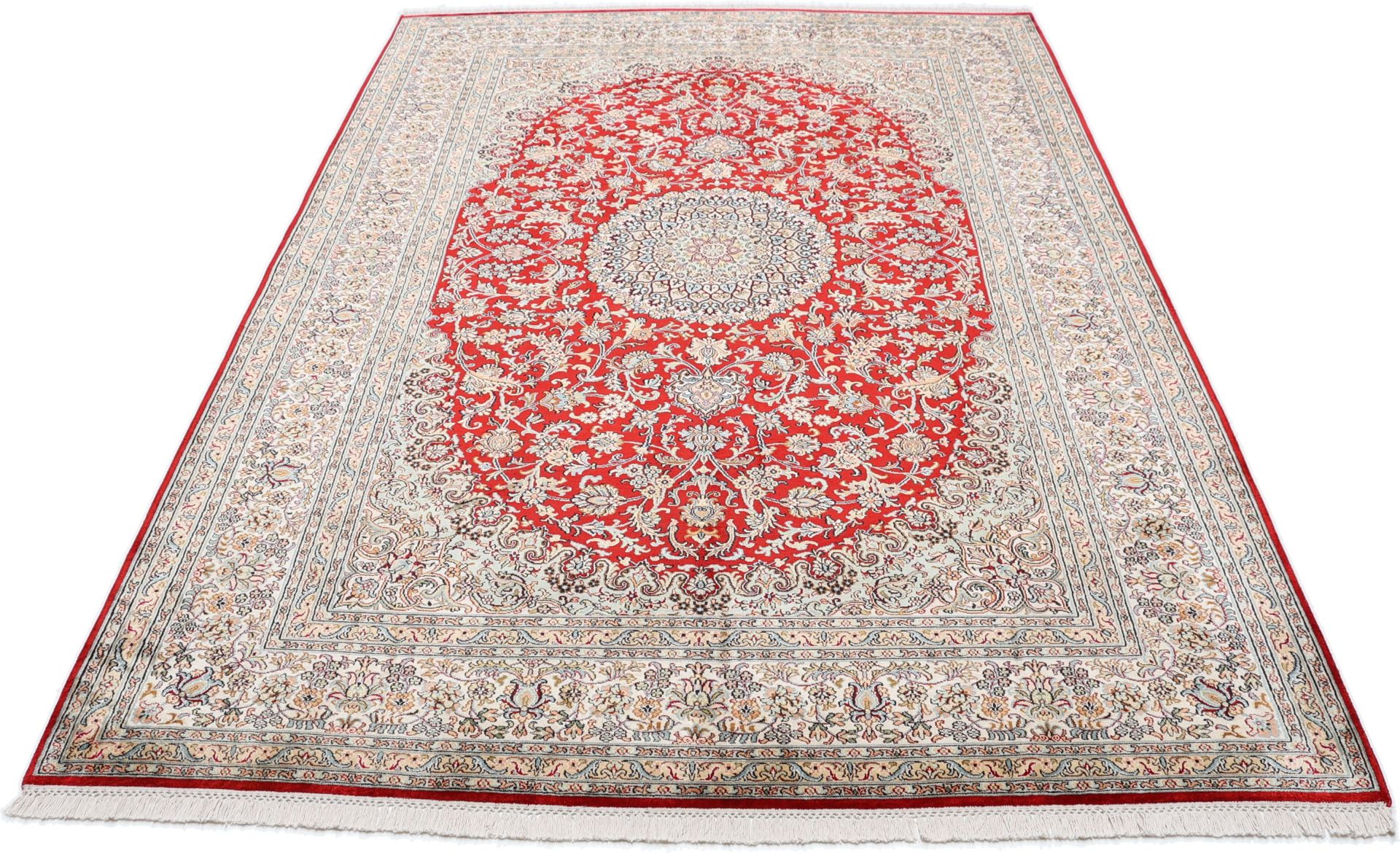 Kashmir Oriental Rug 249 × 173 cm, silk, hand-knotted — view 2