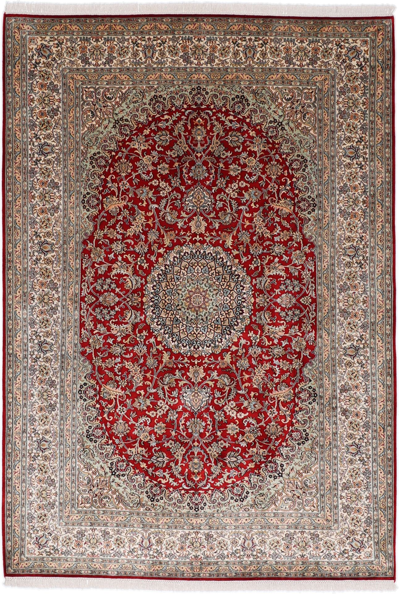 Kashmir Oriental Rug 249 × 173 cm, silk, hand-knotted