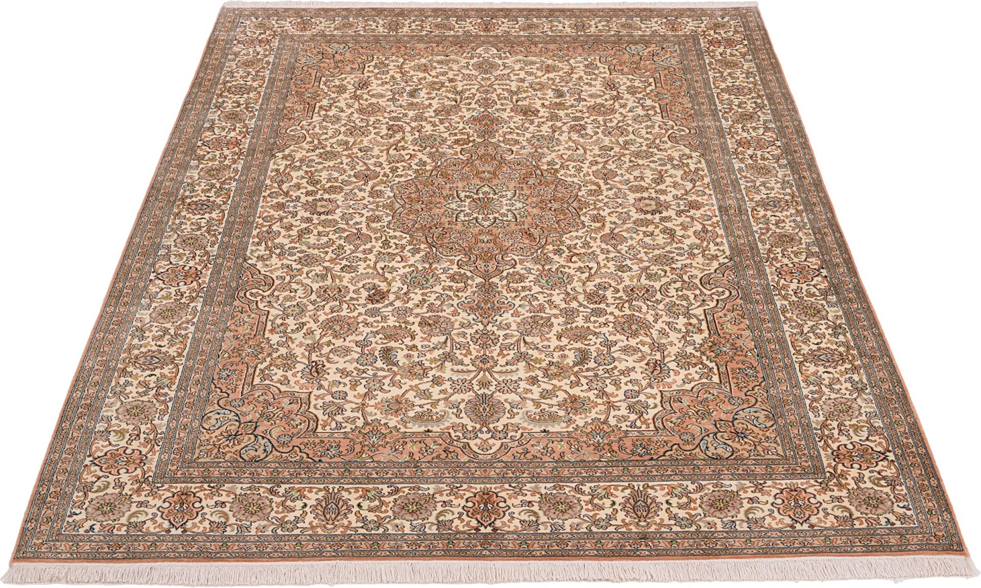 Kashmir Oriental Rug 251 × 175 cm, silk, hand-knotted — view 2
