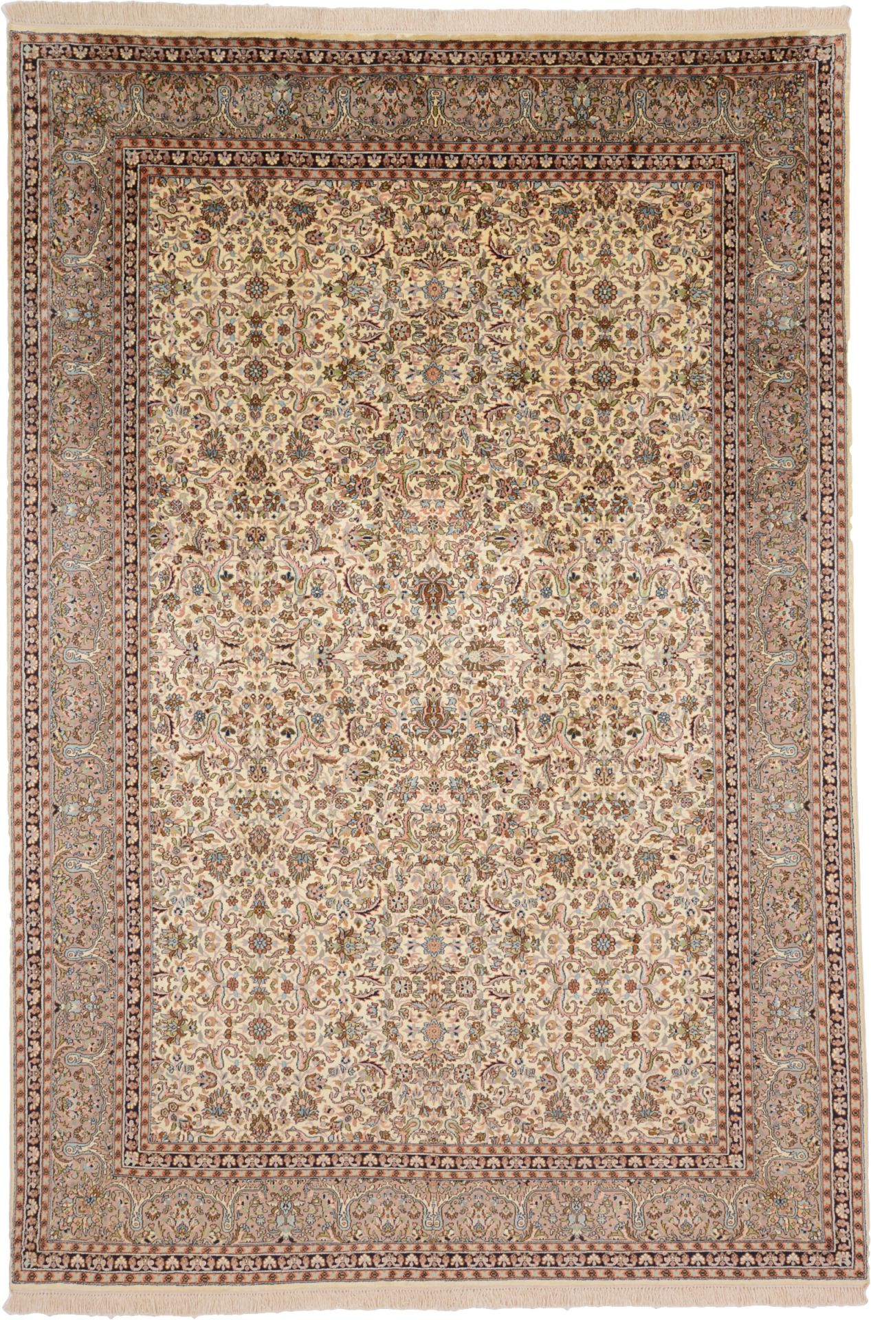 Kashmir Oriental Rug 266 × 180 cm, silk, hand-knotted
