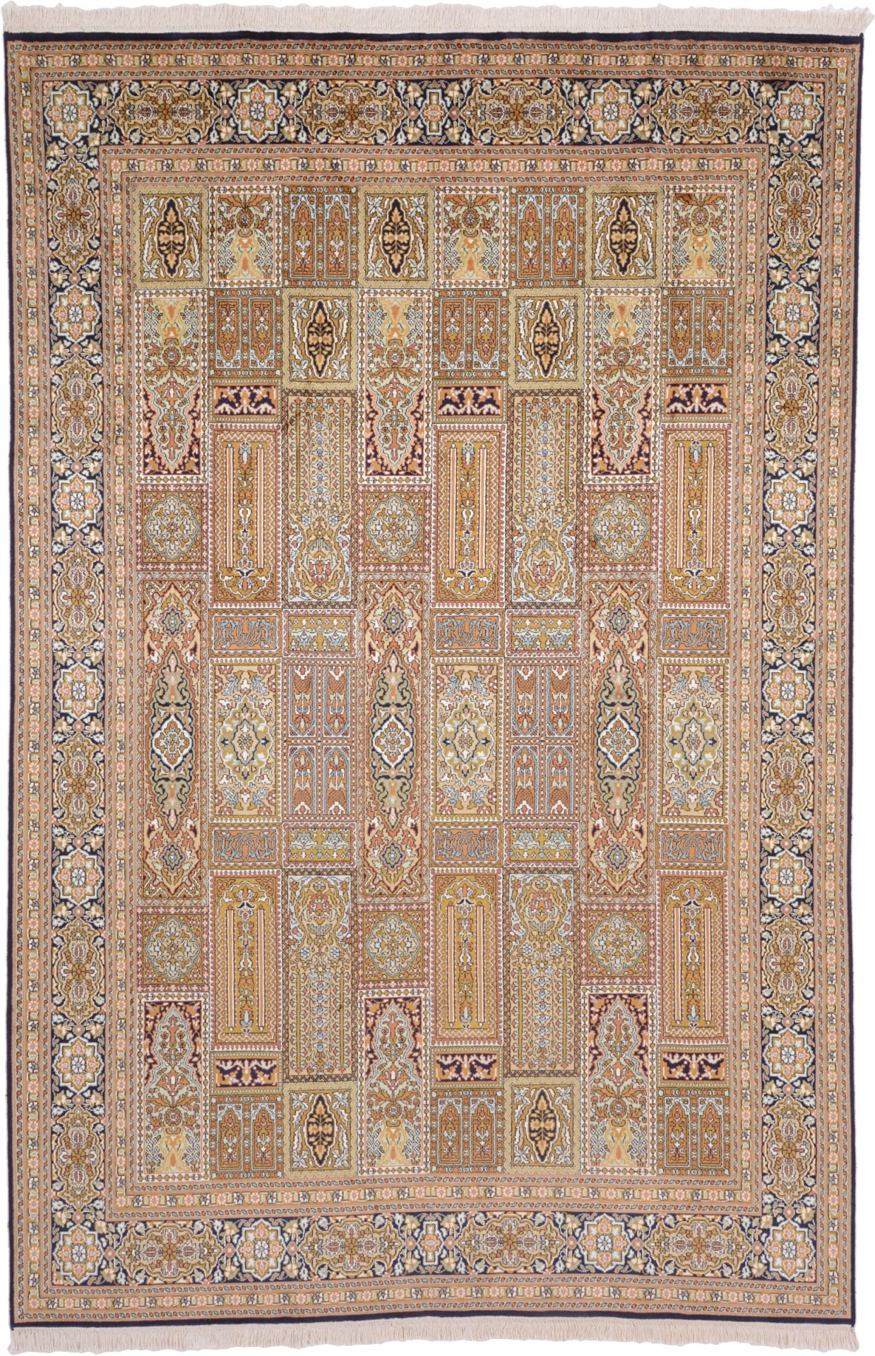 Kashmir Oriental Rug 277 × 182 cm, silk, hand-knotted