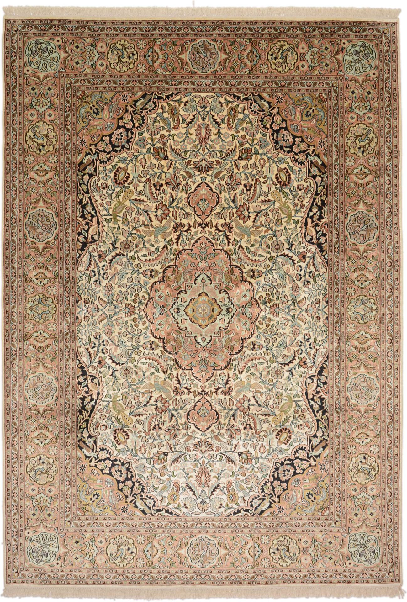 Kashmir Oriental Rug 269 × 184 cm, silk, hand-knotted