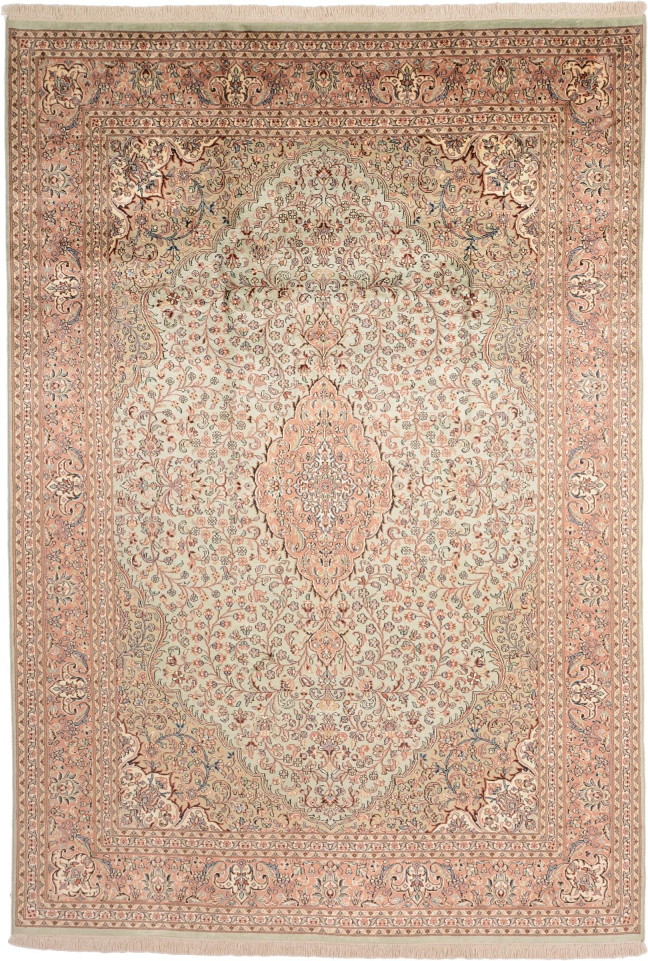 Kashmir Oriental Rug 266 × 185 cm, silk, hand-knotted