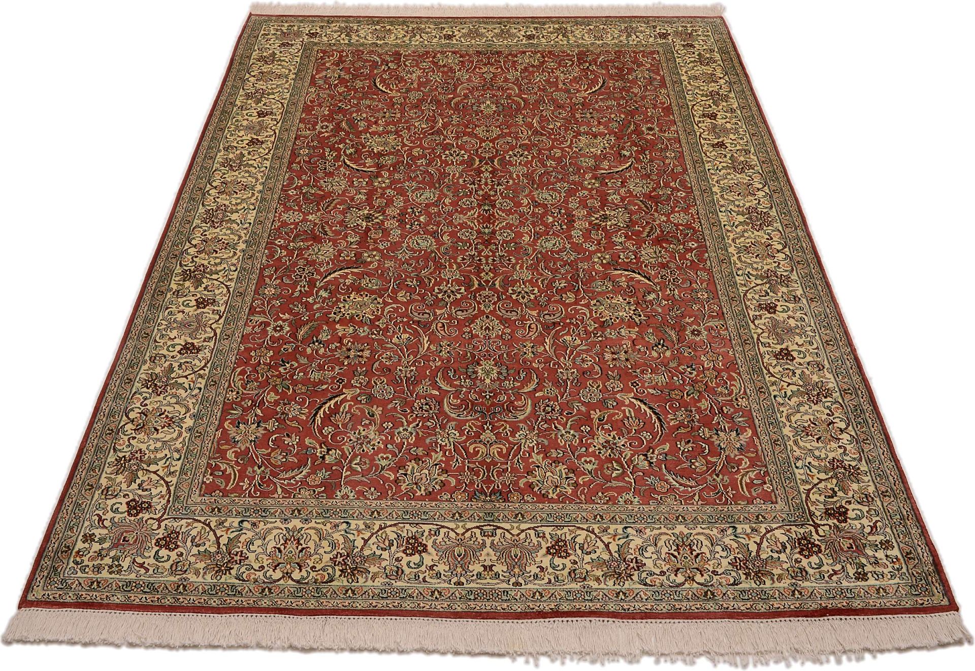 Kashmir Oriental Rug 279 × 185 cm, silk, hand-knotted — view 2
