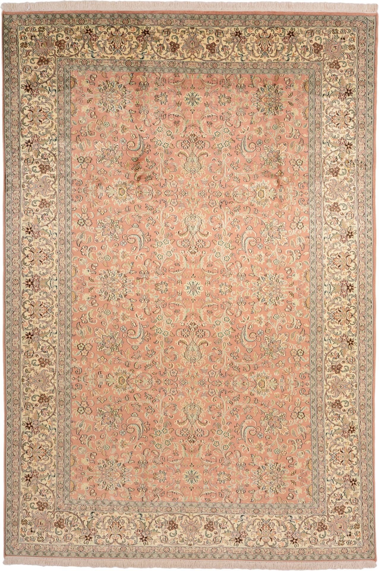 Kashmir Oriental Rug 274 × 186 cm, silk, hand-knotted