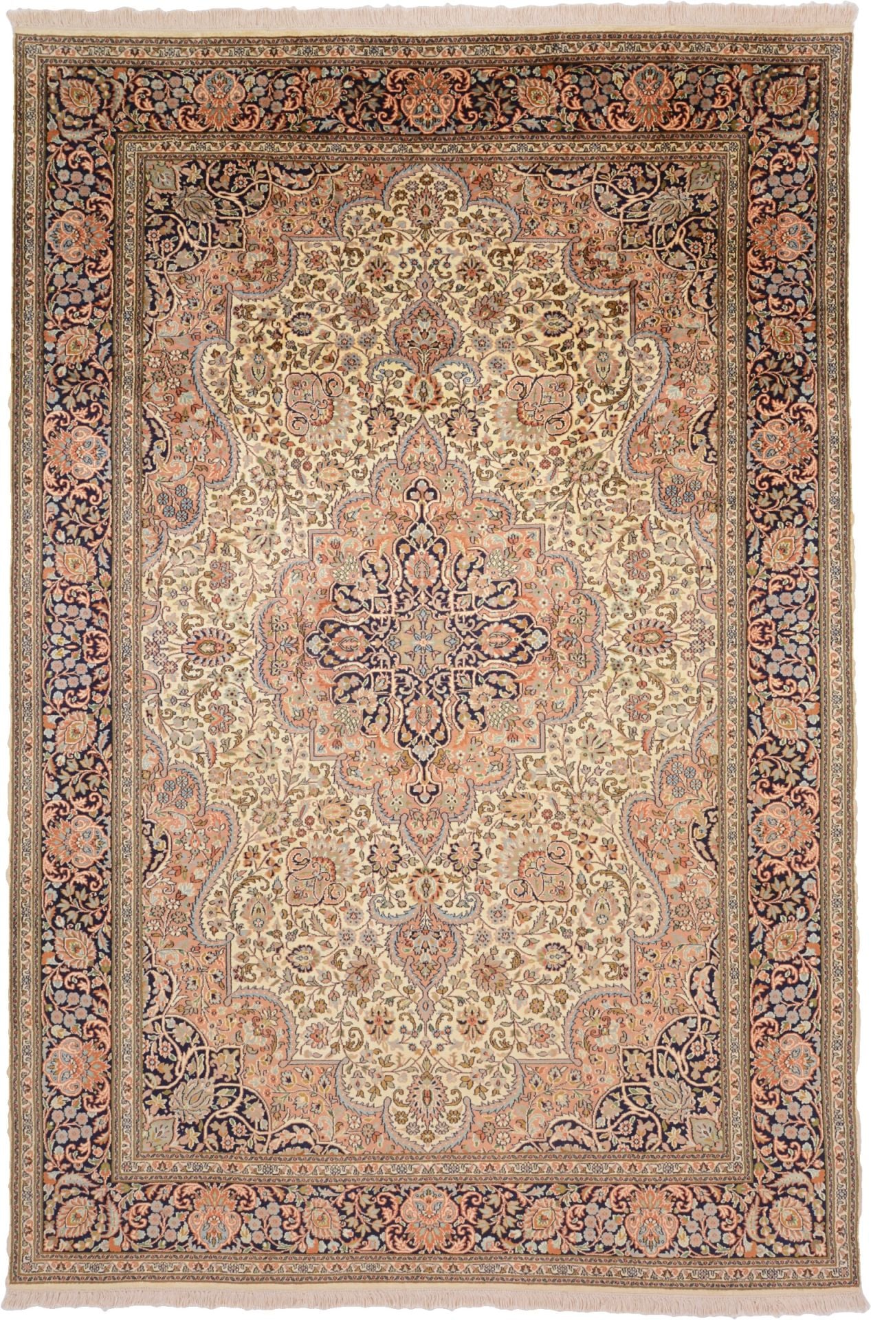 Kashmir Oriental Rug 277 × 186 cm, silk, hand-knotted