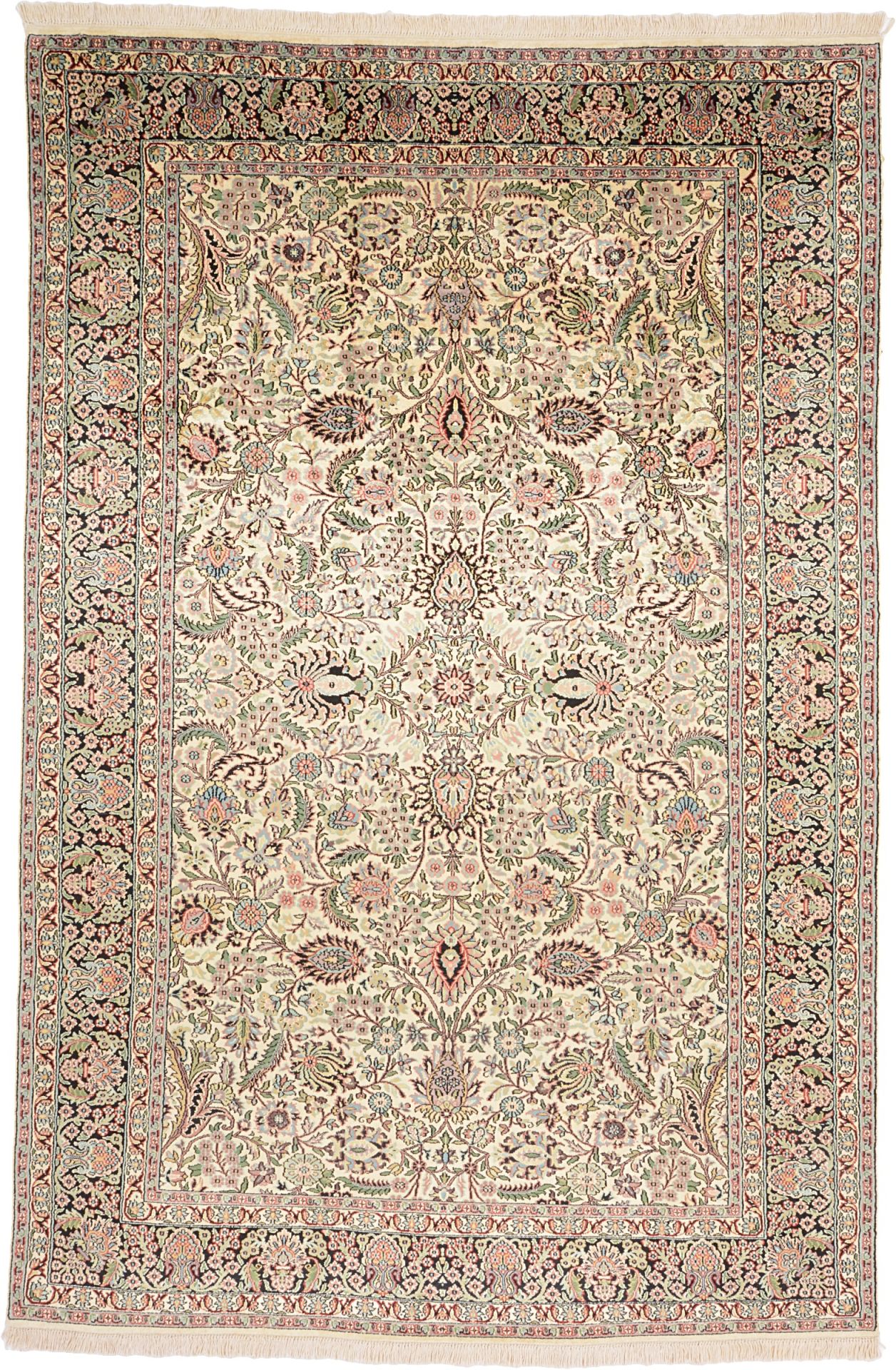 Kashmir Oriental Rug 280 × 186 cm, silk, hand-knotted
