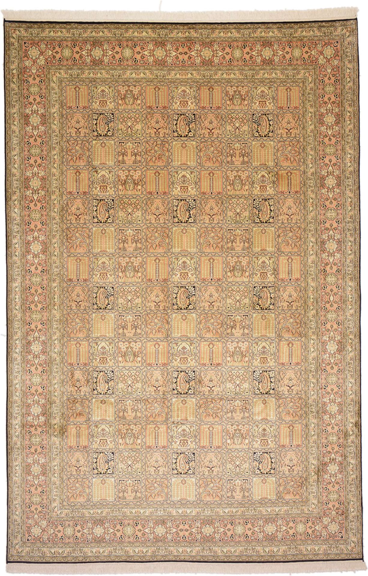 Kashmir Oriental Rug 283 × 186 cm, silk, hand-knotted