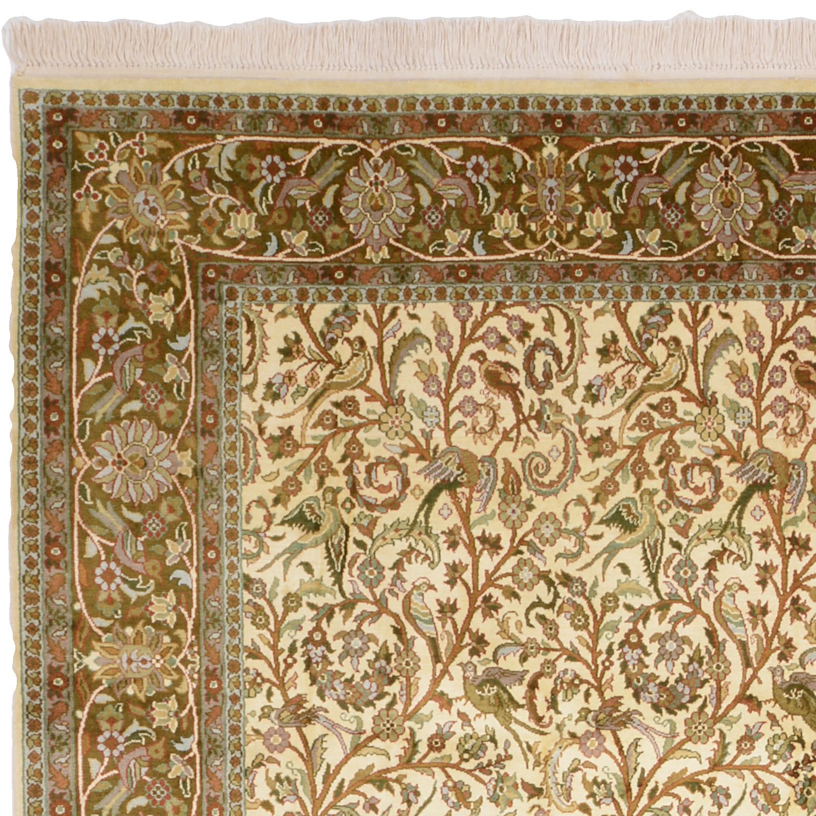 Kashmir Oriental Rug 269 × 189 cm, silk, hand-knotted — view 6