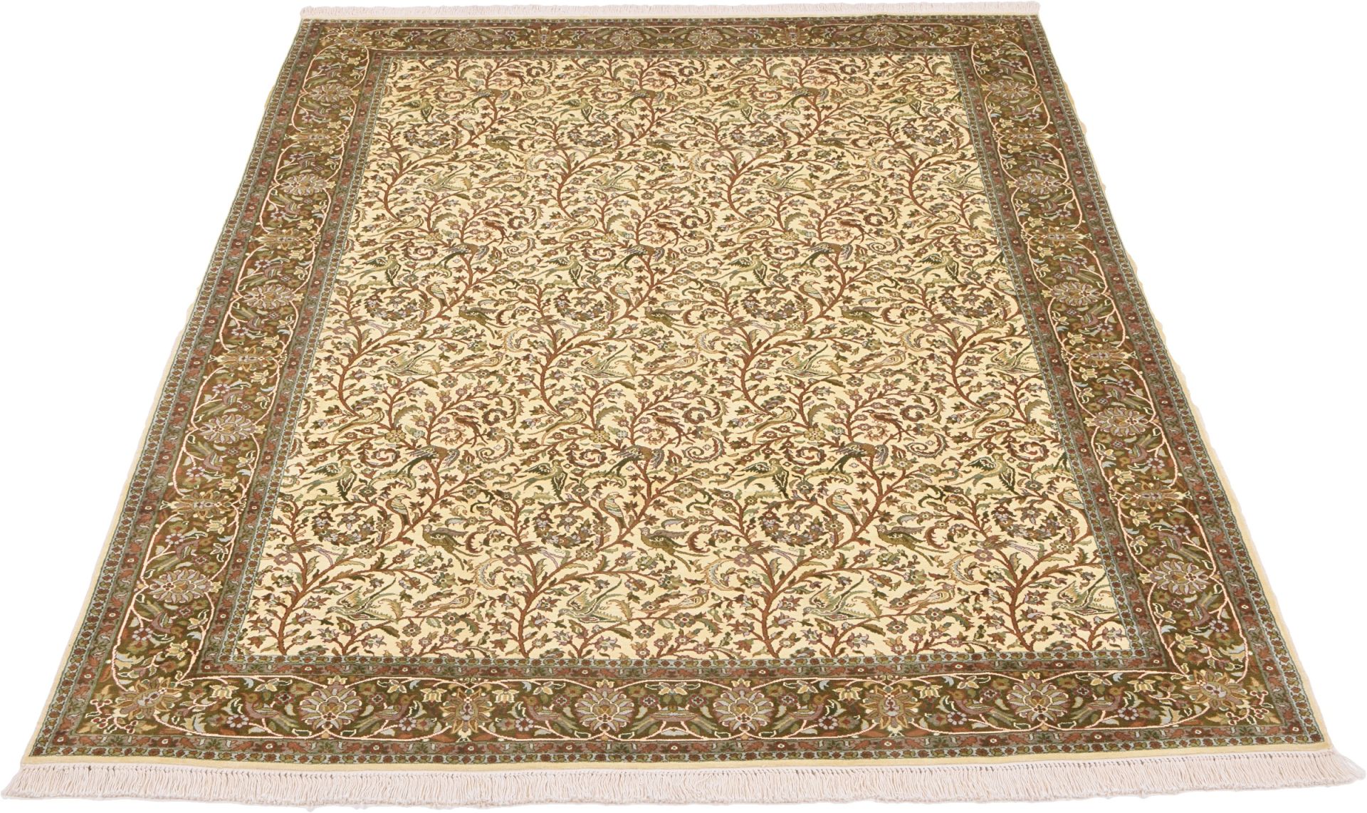 Kashmir Oriental Rug 269 × 189 cm, silk, hand-knotted — view 2