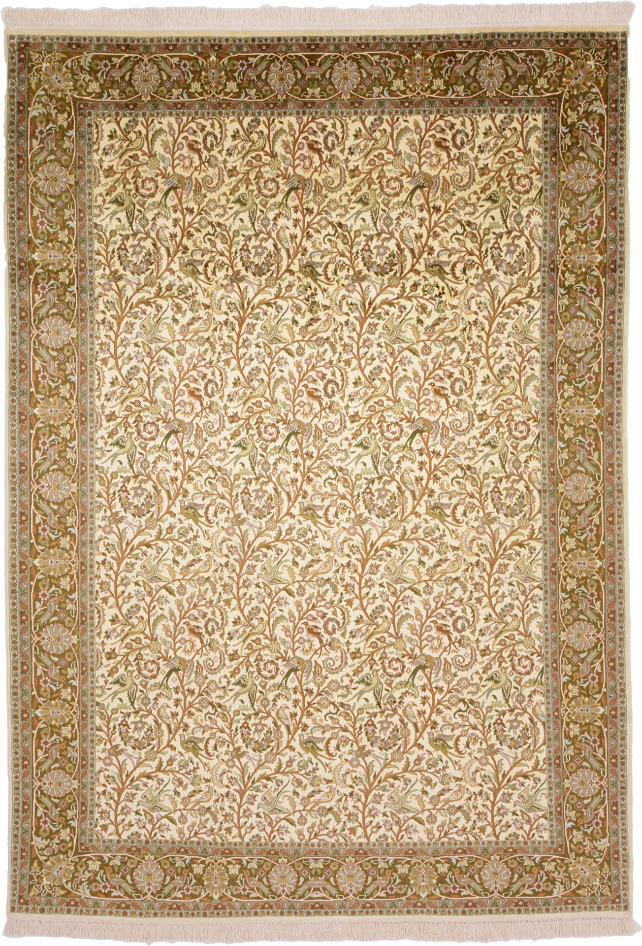 Kashmir Oriental Rug 269 × 189 cm, silk, hand-knotted