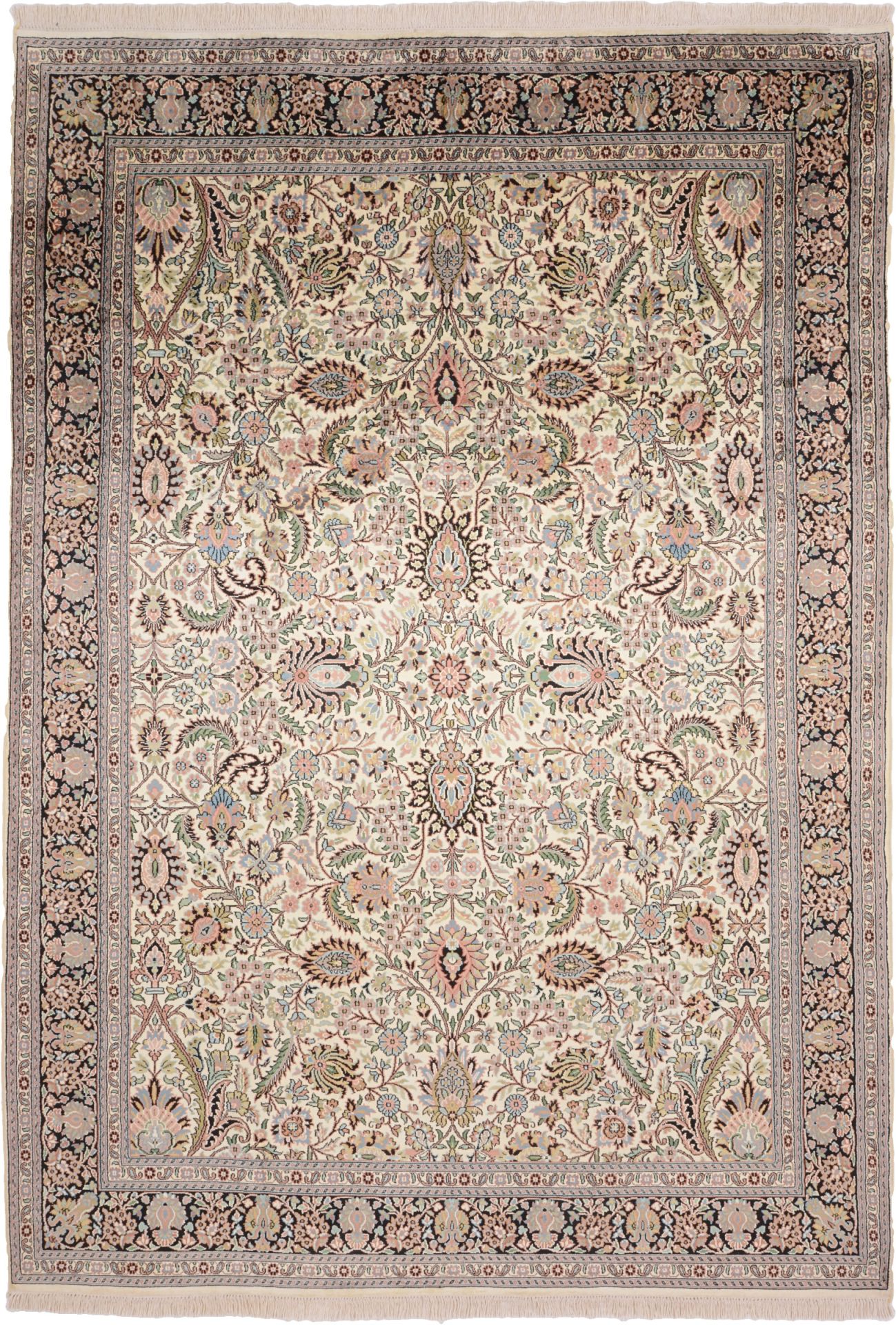 Kashmir Oriental Rug 271 × 192 cm, silk, hand-knotted