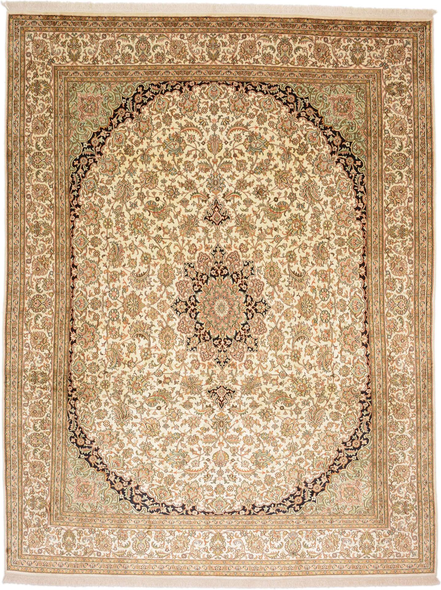Kashmir Oriental Rug 260 × 198 cm, silk, hand-knotted
