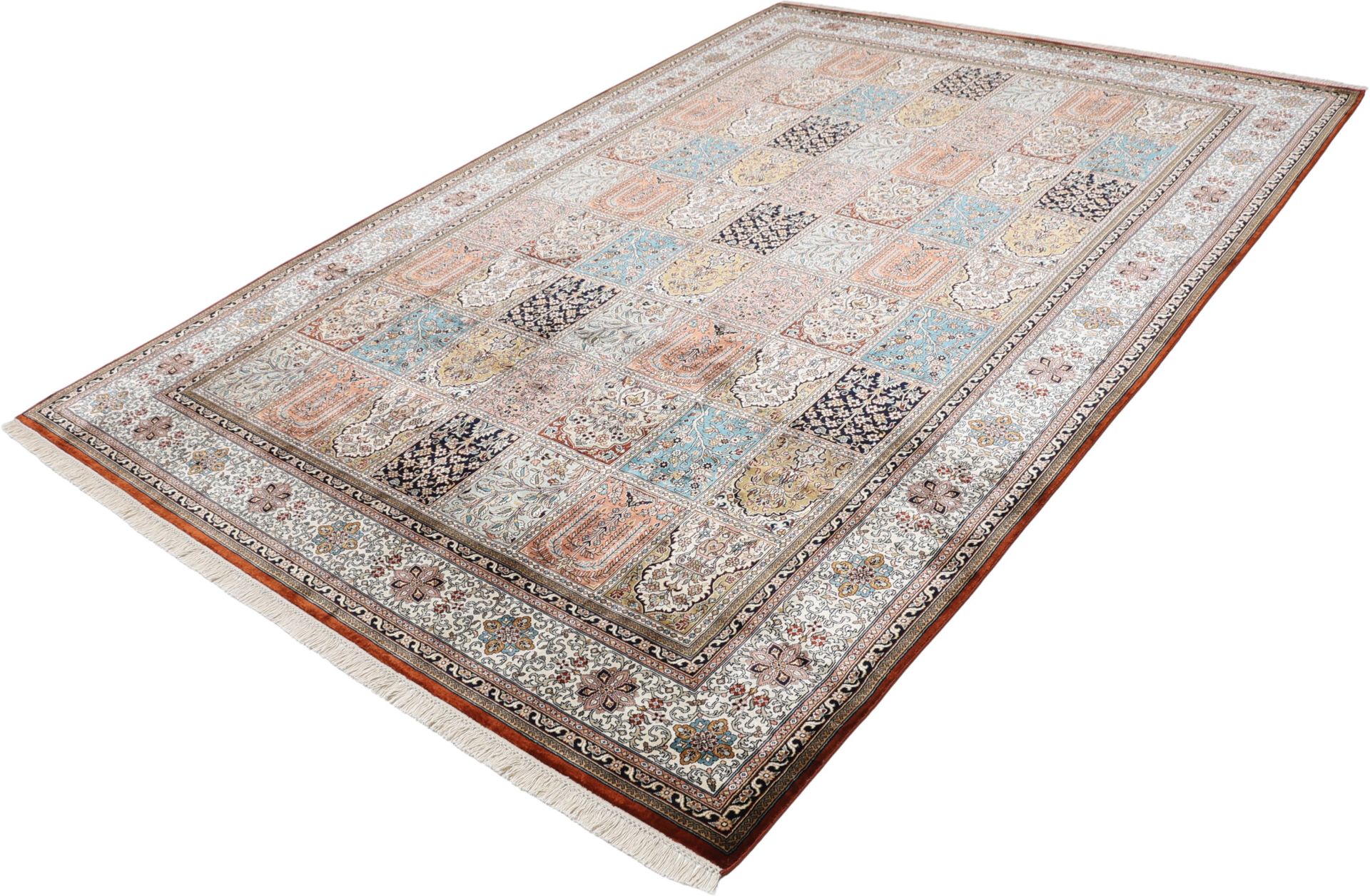 Kashmir Oriental Rug 296 × 203 cm, silk, hand-knotted — view 3