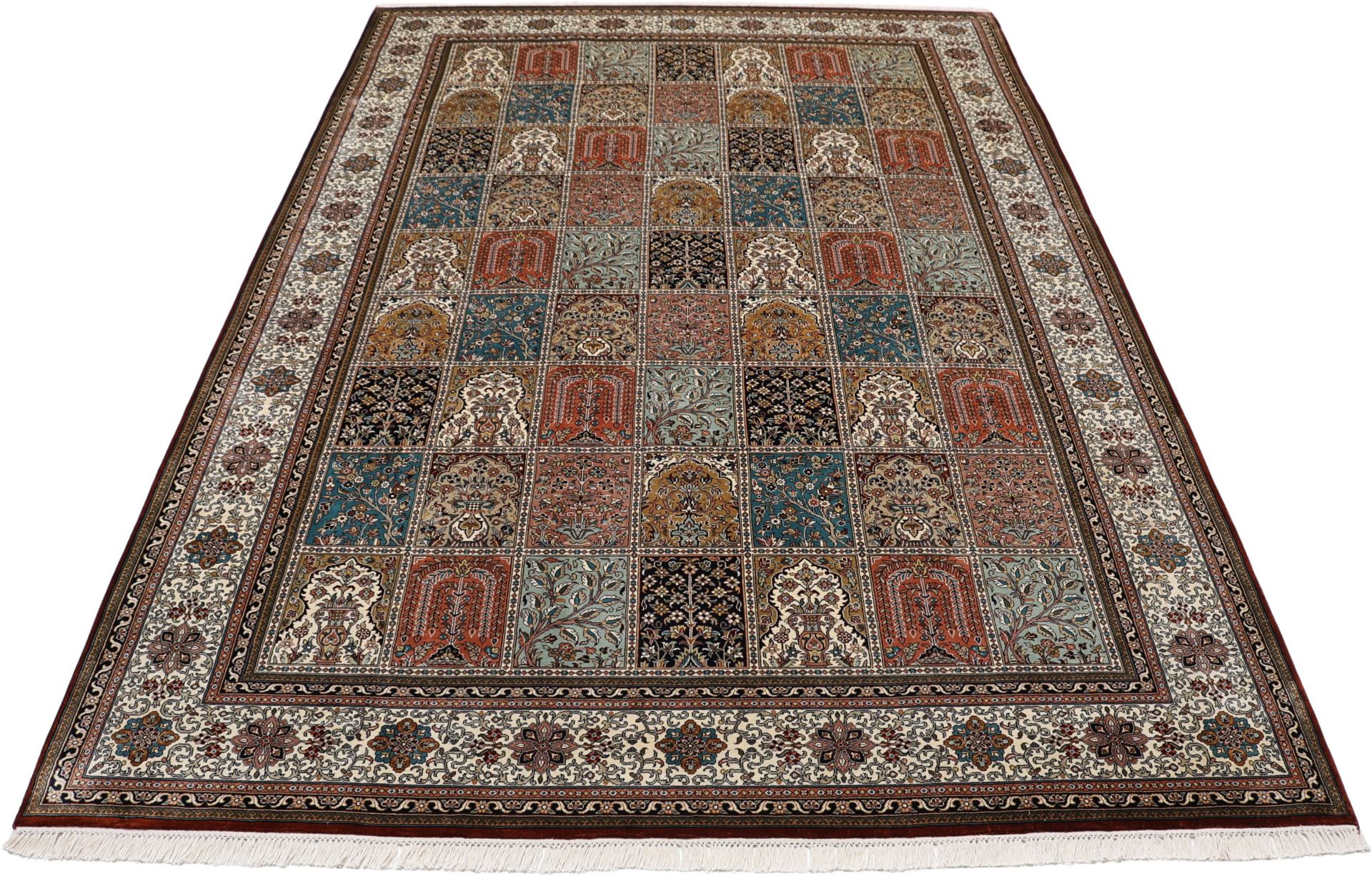 Kashmir Oriental Rug 296 × 203 cm, silk, hand-knotted — view 7