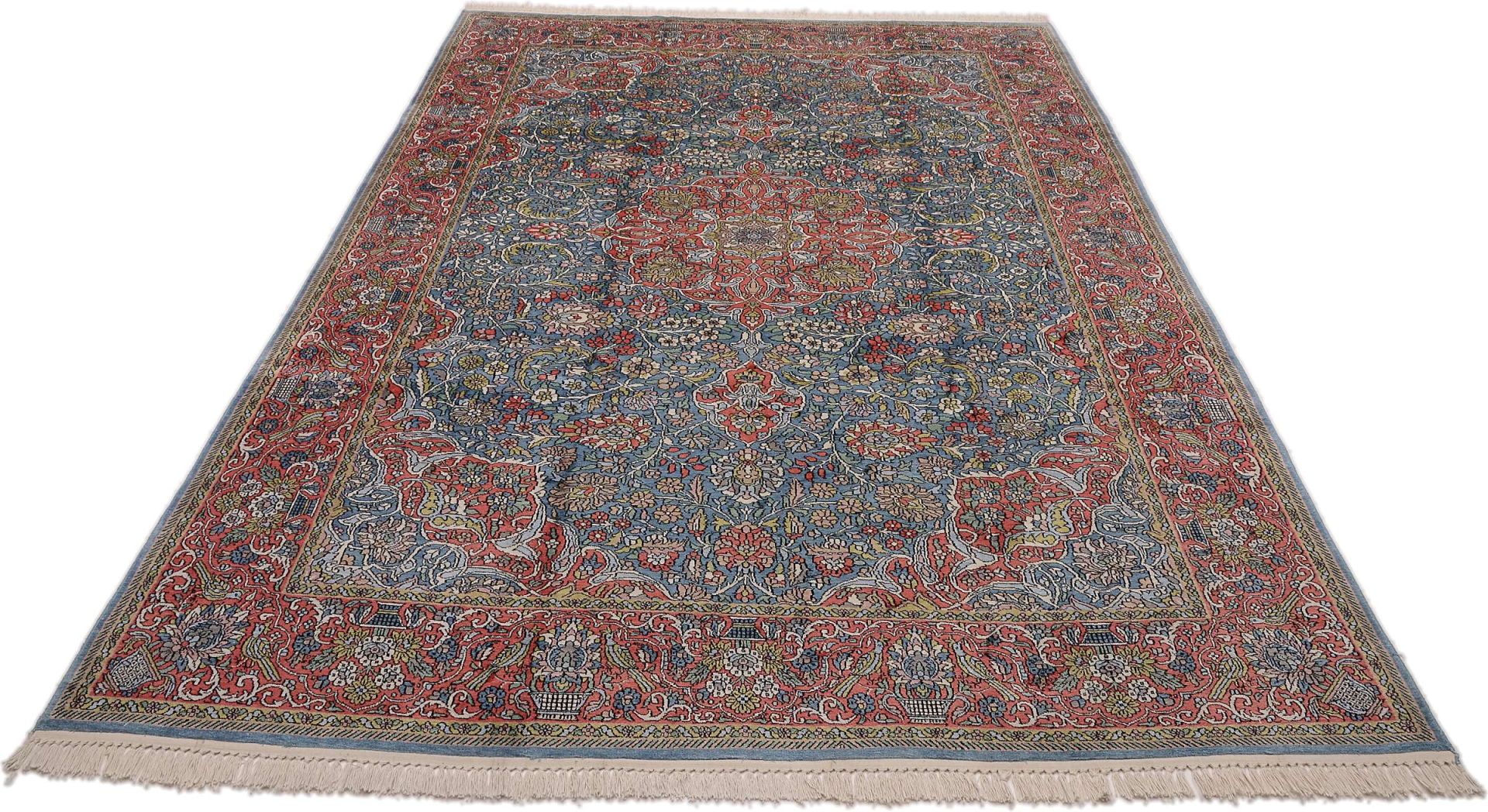 Kashmir Oriental Rug 316 × 214 cm, silk, hand-knotted — view 2