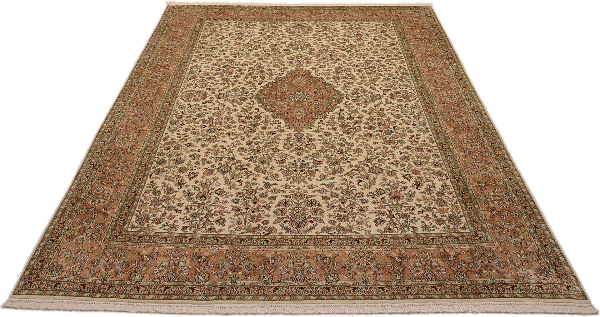 Kashmir Oriental Rug 309 × 215 cm, silk, hand-knotted — view 2