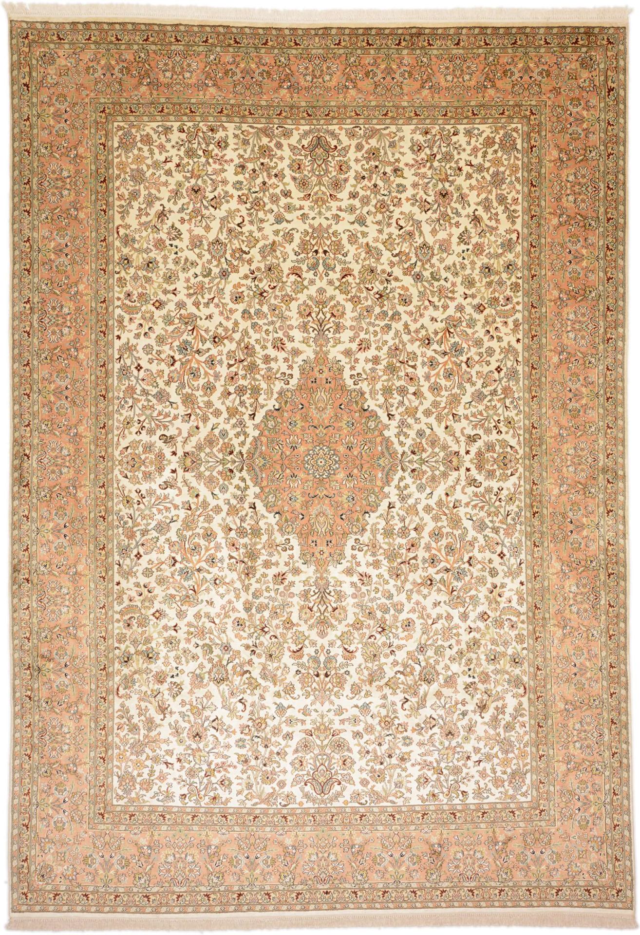 Kashmir Oriental Rug 309 × 215 cm, silk, hand-knotted