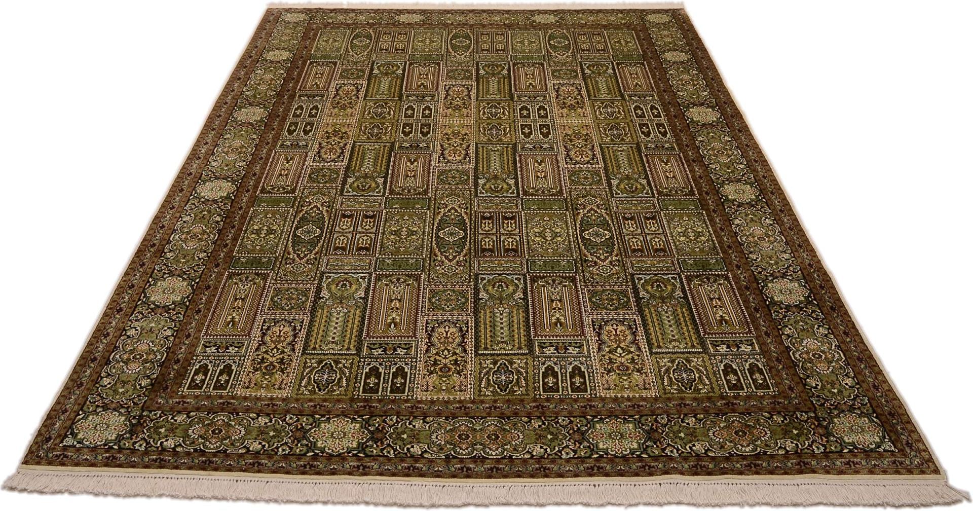 Kashmir Oriental Rug 308 × 216 cm, silk, hand-knotted — view 2