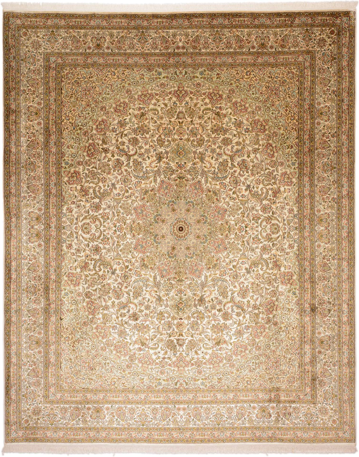 Kashmir Oriental Rug 307 × 245 cm, silk, hand-knotted