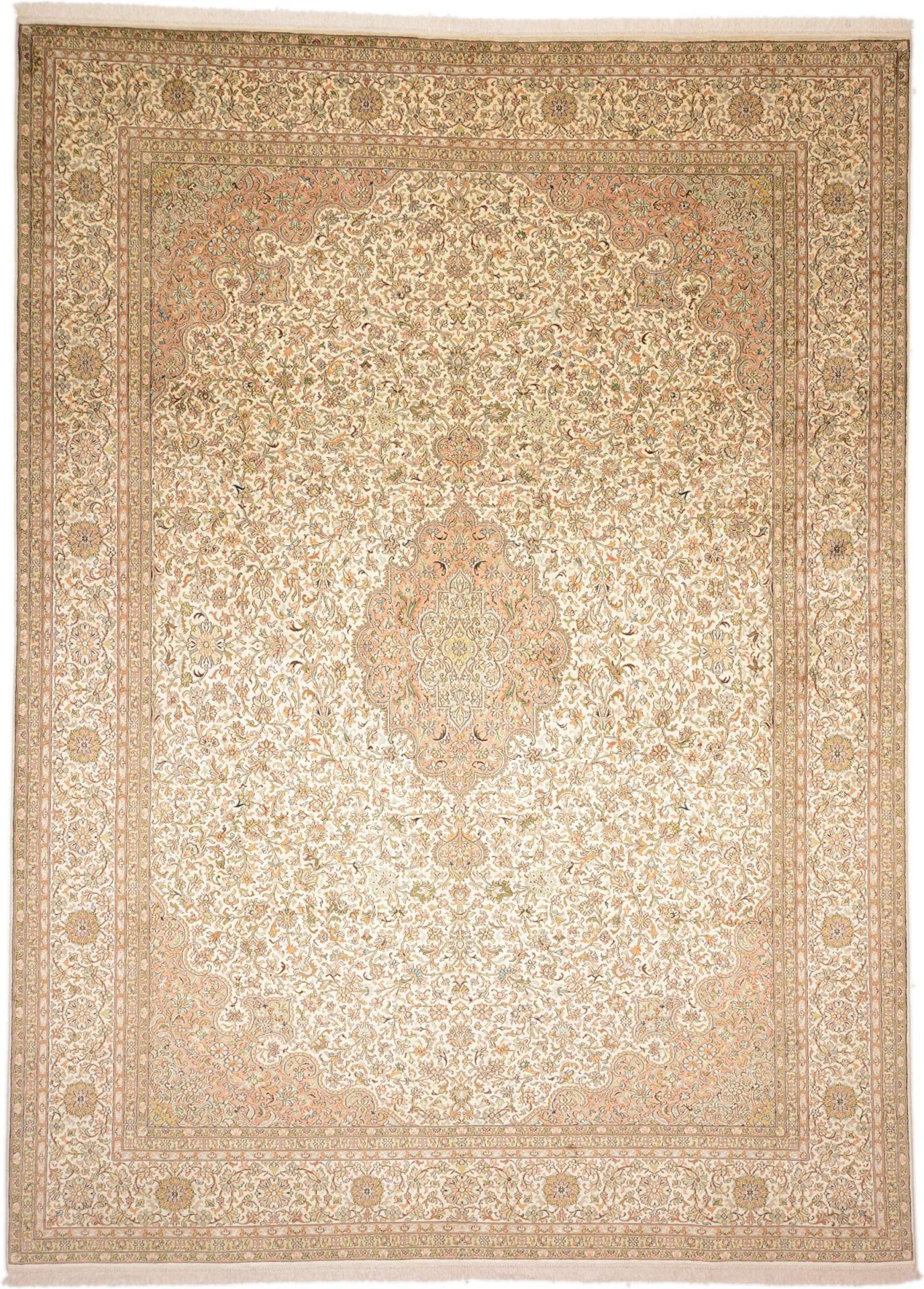 Kashmir Oriental Rug 336 × 245 cm, silk, hand-knotted