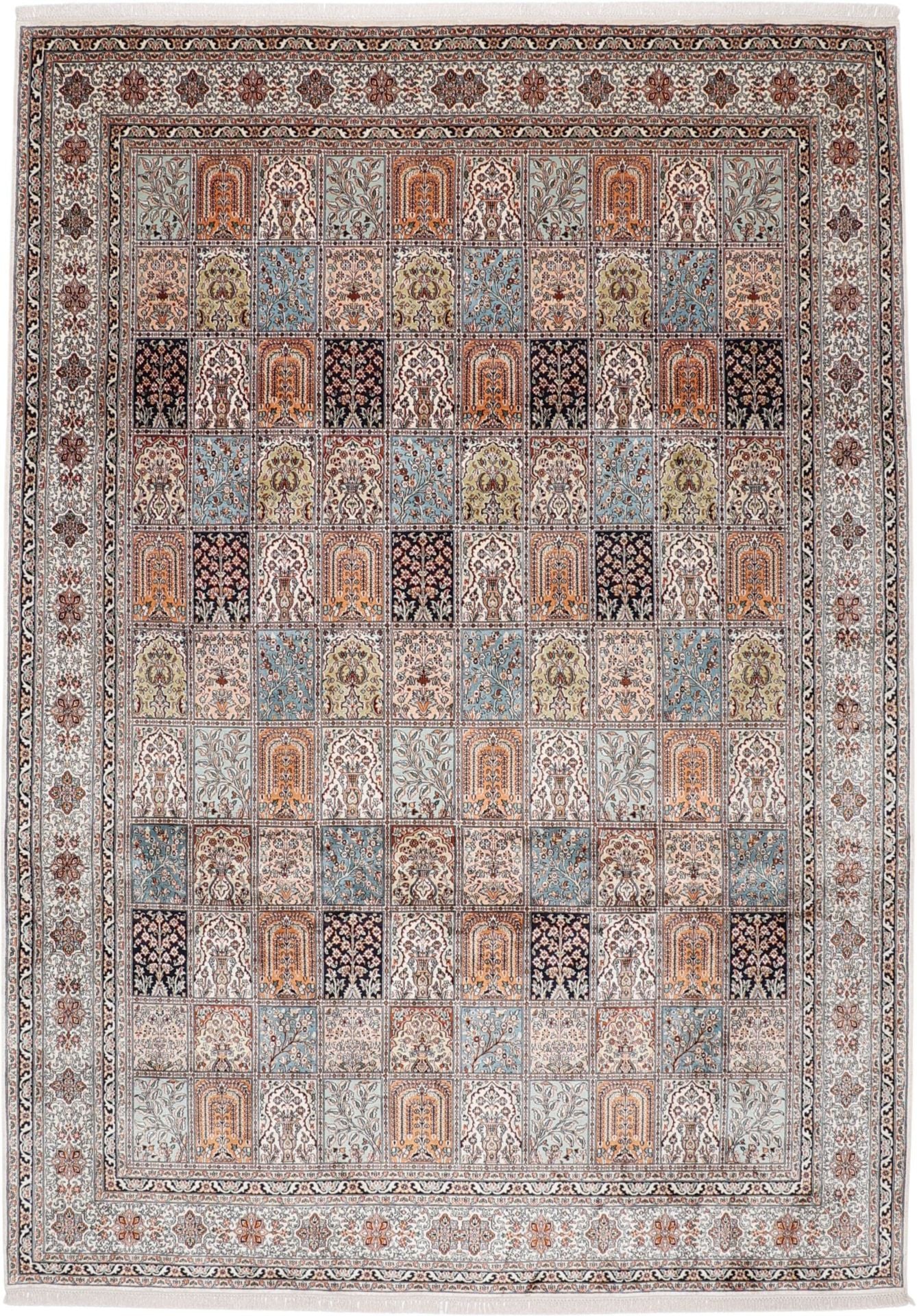 Kashmir Oriental Rug 349 × 247 cm, silk, hand-knotted