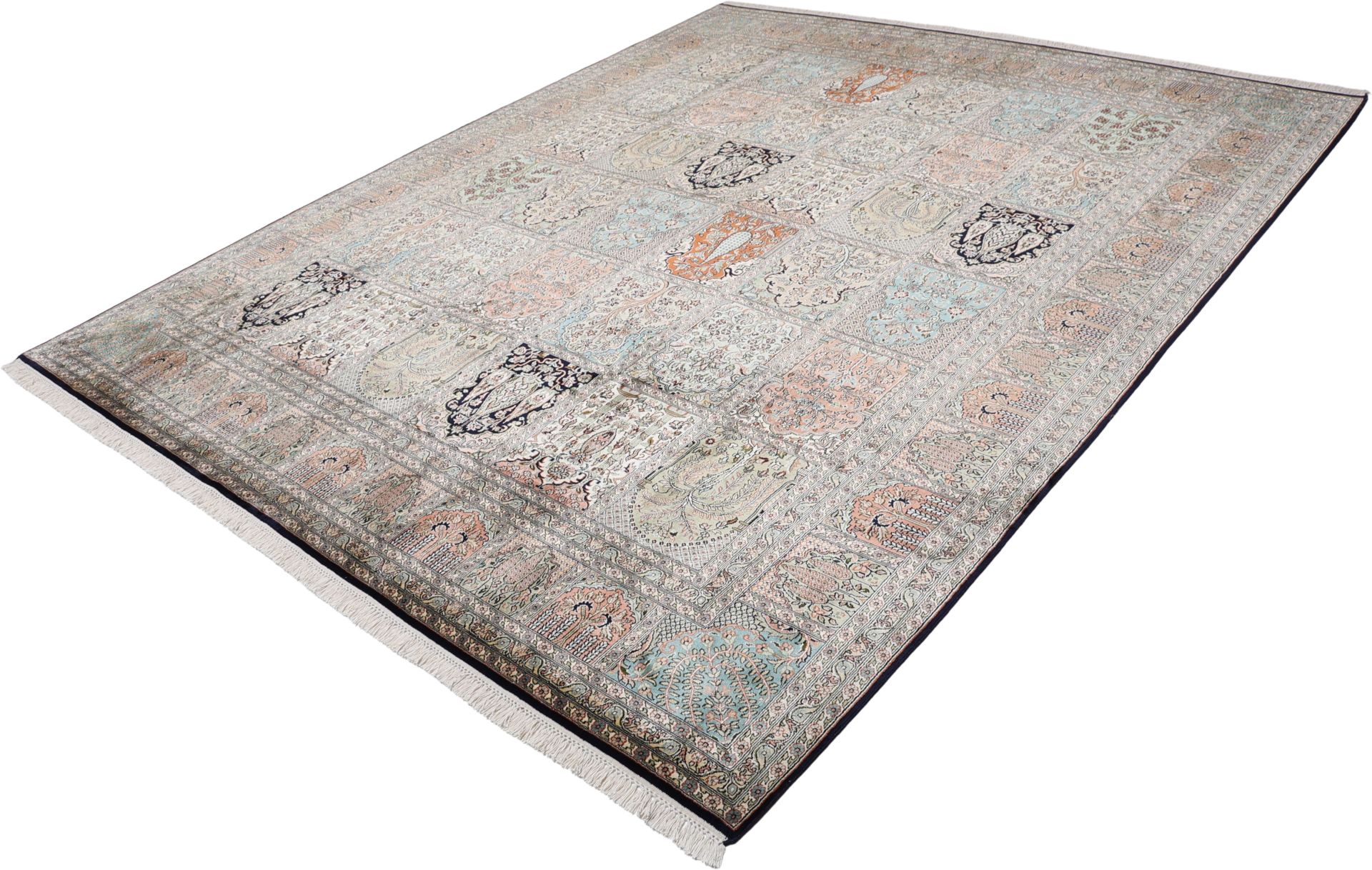 Kashmir Oriental Rug 300 × 248 cm, silk, hand-knotted — view 3