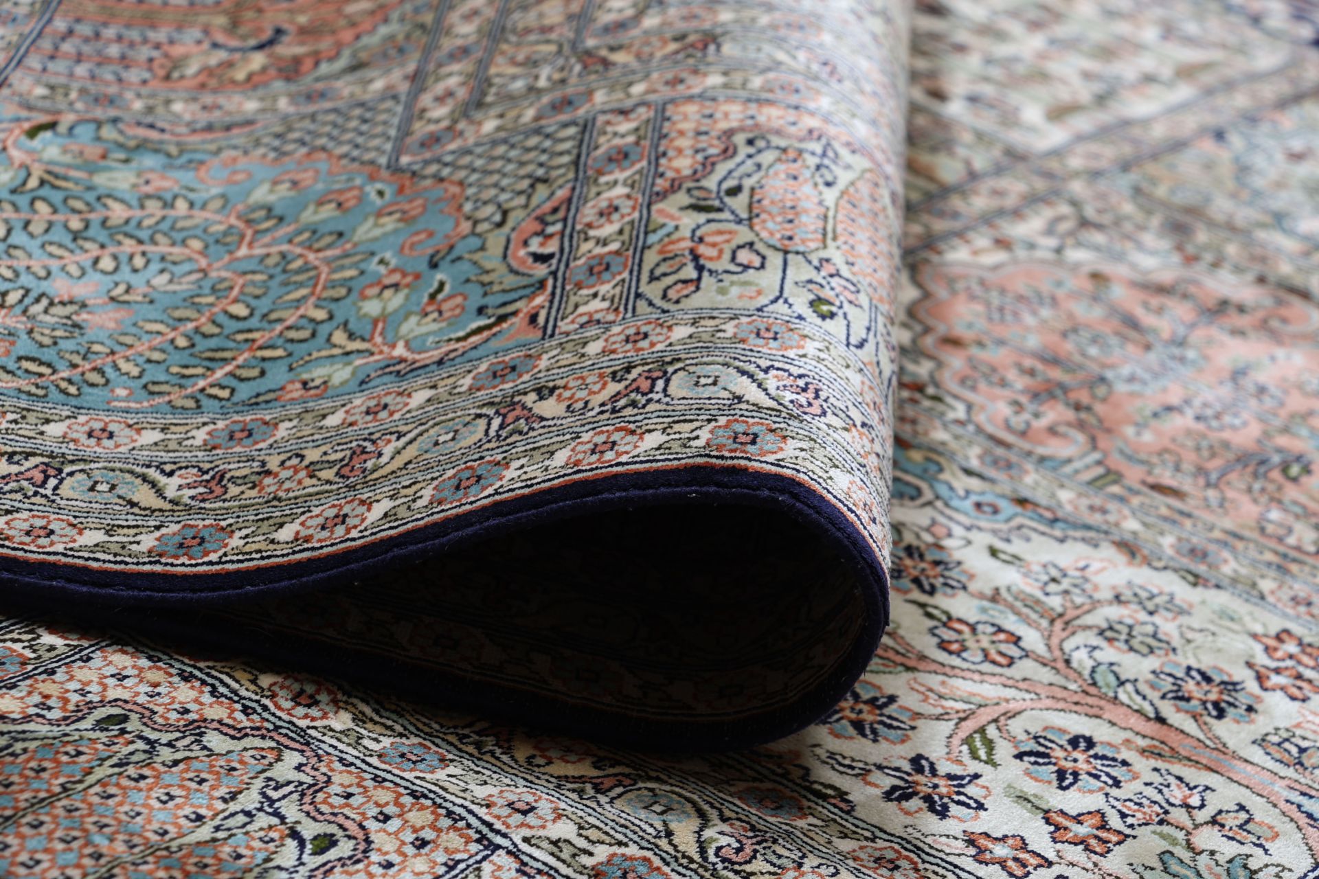 Kashmir Oriental Rug 300 × 248 cm, silk, hand-knotted — view 10