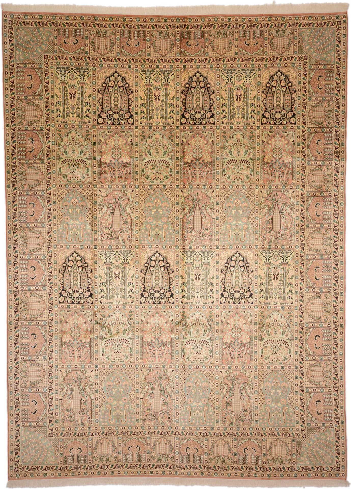 Kashmir Oriental Rug 369 × 272 cm, silk, hand-knotted