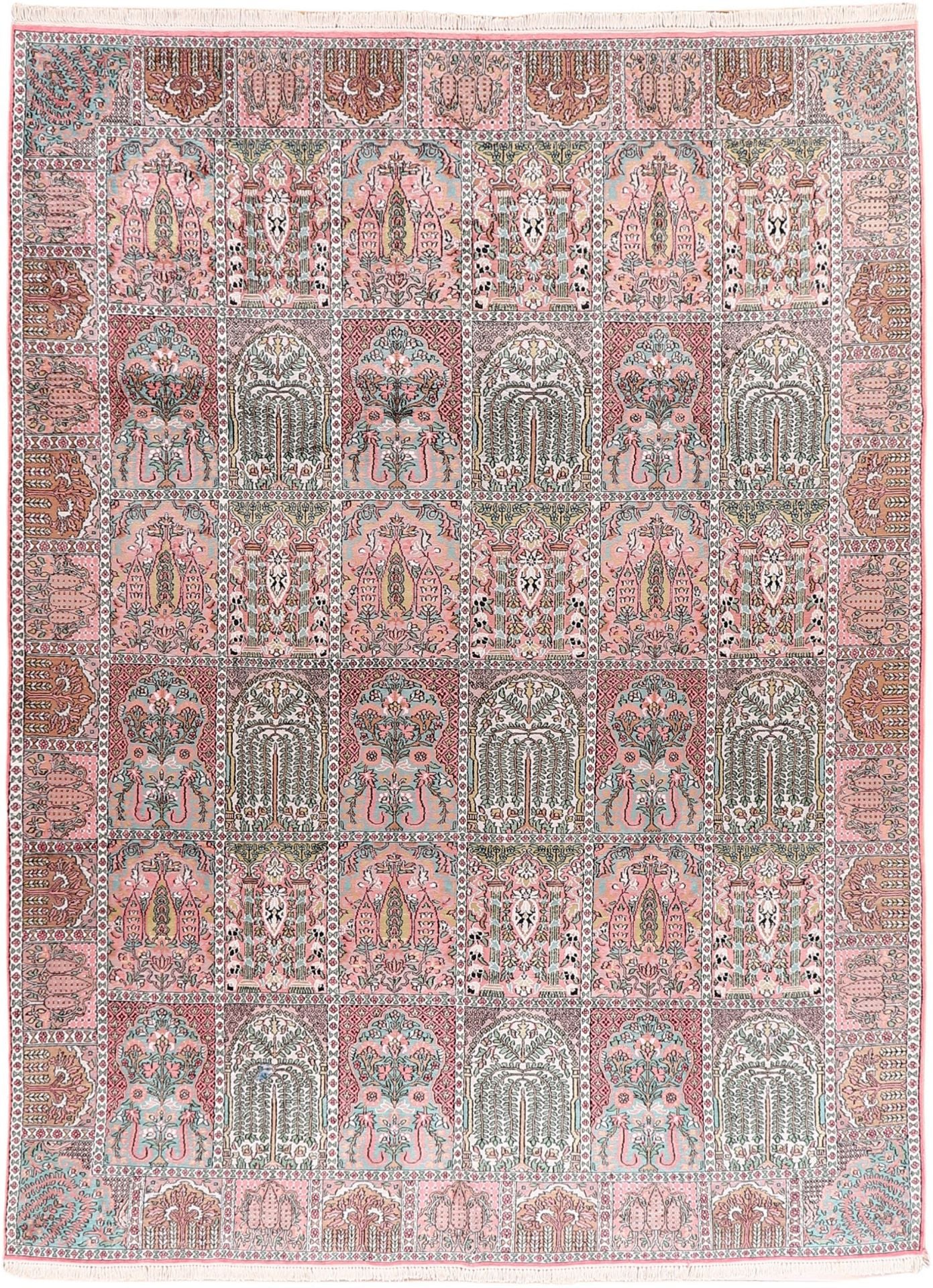 Kashmir Oriental Rug 350 × 280 cm, silk, hand-knotted