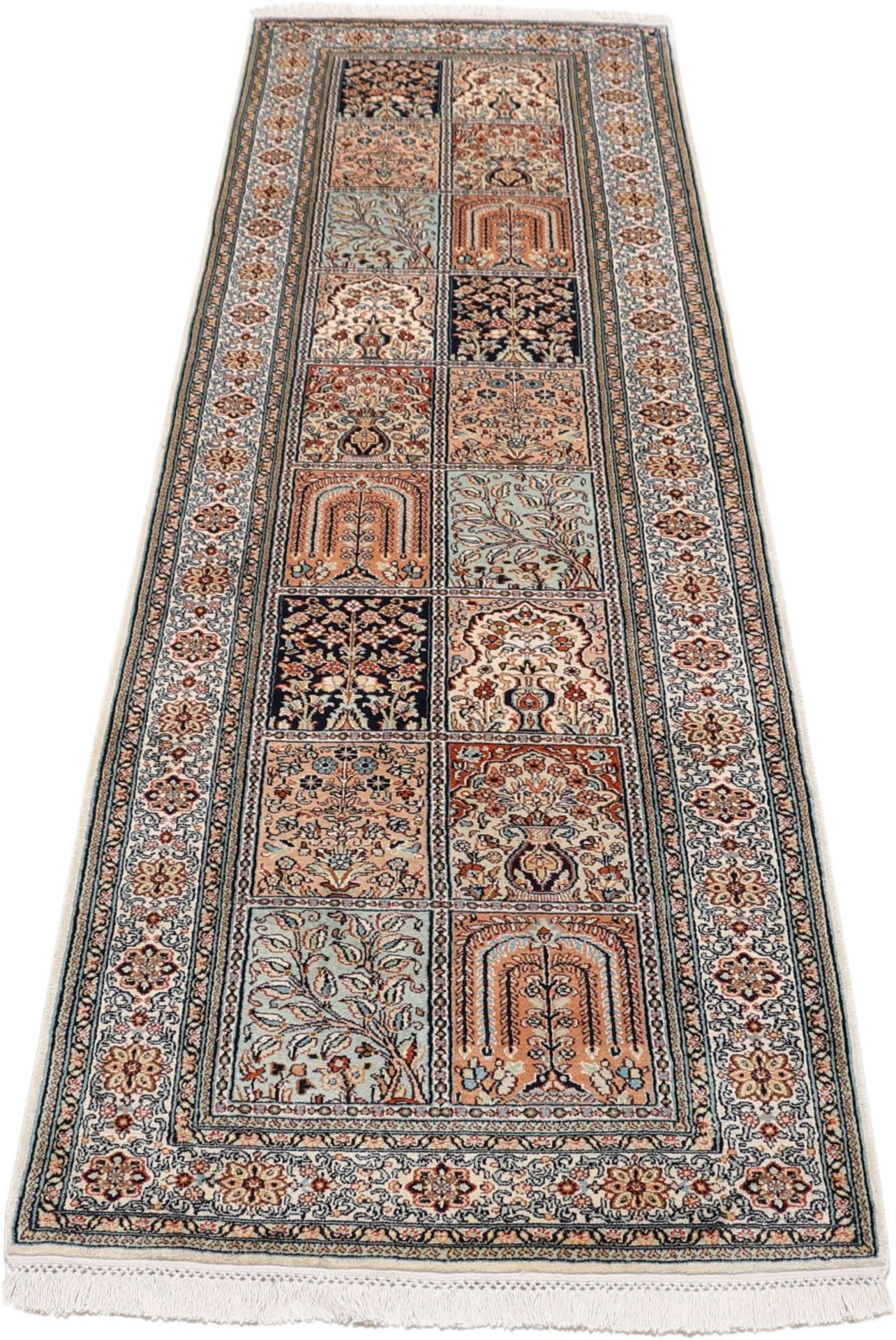 Kashmir Oriental Rug 241 × 76 cm, silk, hand-knotted — view 7