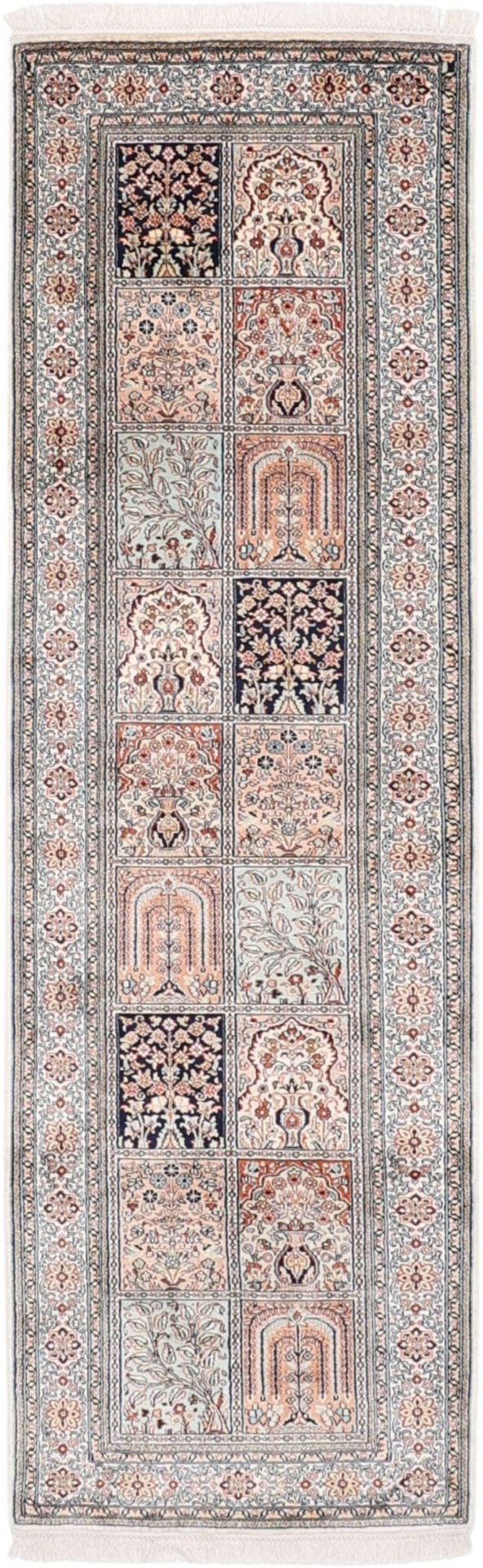 Kashmir Oriental Rug 241 × 76 cm, silk, hand-knotted