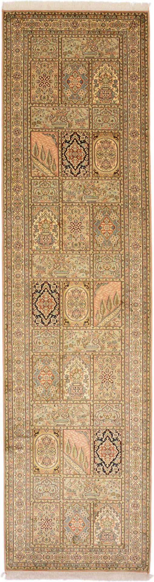 Kashmir Oriental Rug 310 × 82 cm, silk, hand-knotted