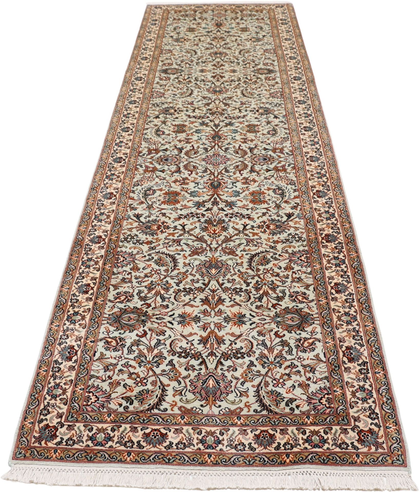 Kashmir Oriental Rug 303 × 83 cm, silk, hand-knotted — view 7