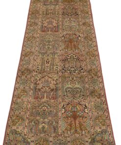 Kashmir Oriental Rug 303 × 88 cm, silk, hand-knotted — view 2