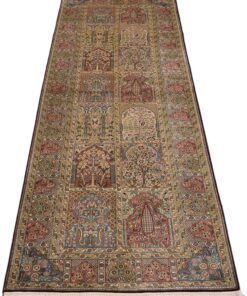 Kashmir Oriental Rug 313 × 95 cm, silk, hand-knotted — view 2