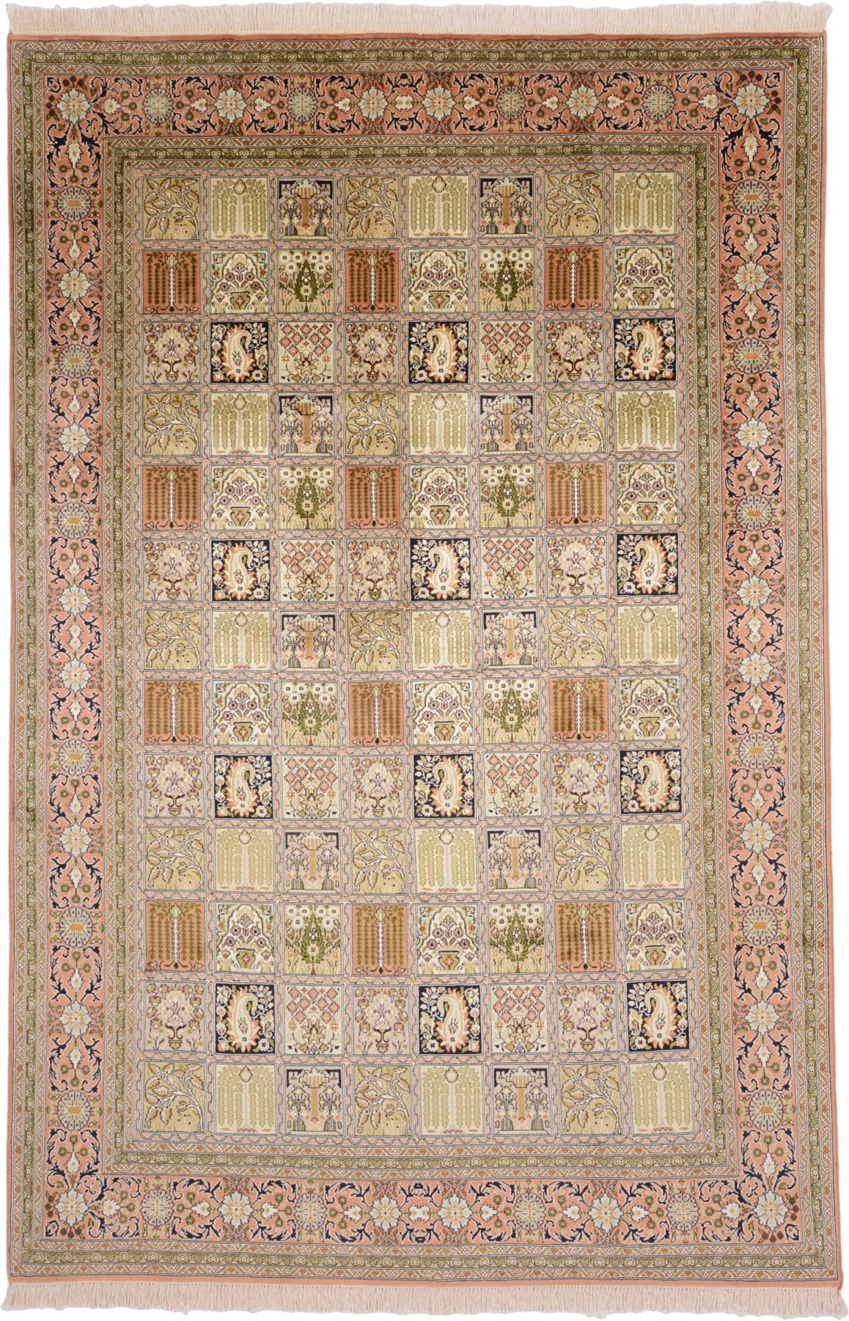 Kashmir Oriental Rug 282 × 185 cm, silk, hand-knotted