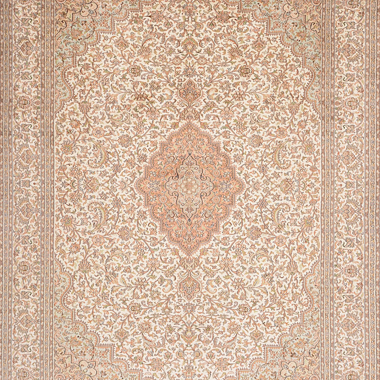 Kashmir Oriental Rug 284 × 203 cm, silk, hand-knotted — view 6