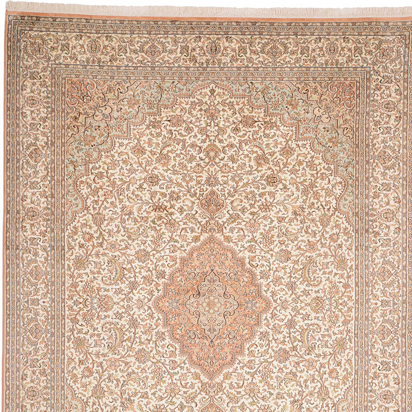 Kashmir Oriental Rug 284 × 203 cm, silk, hand-knotted — view 7