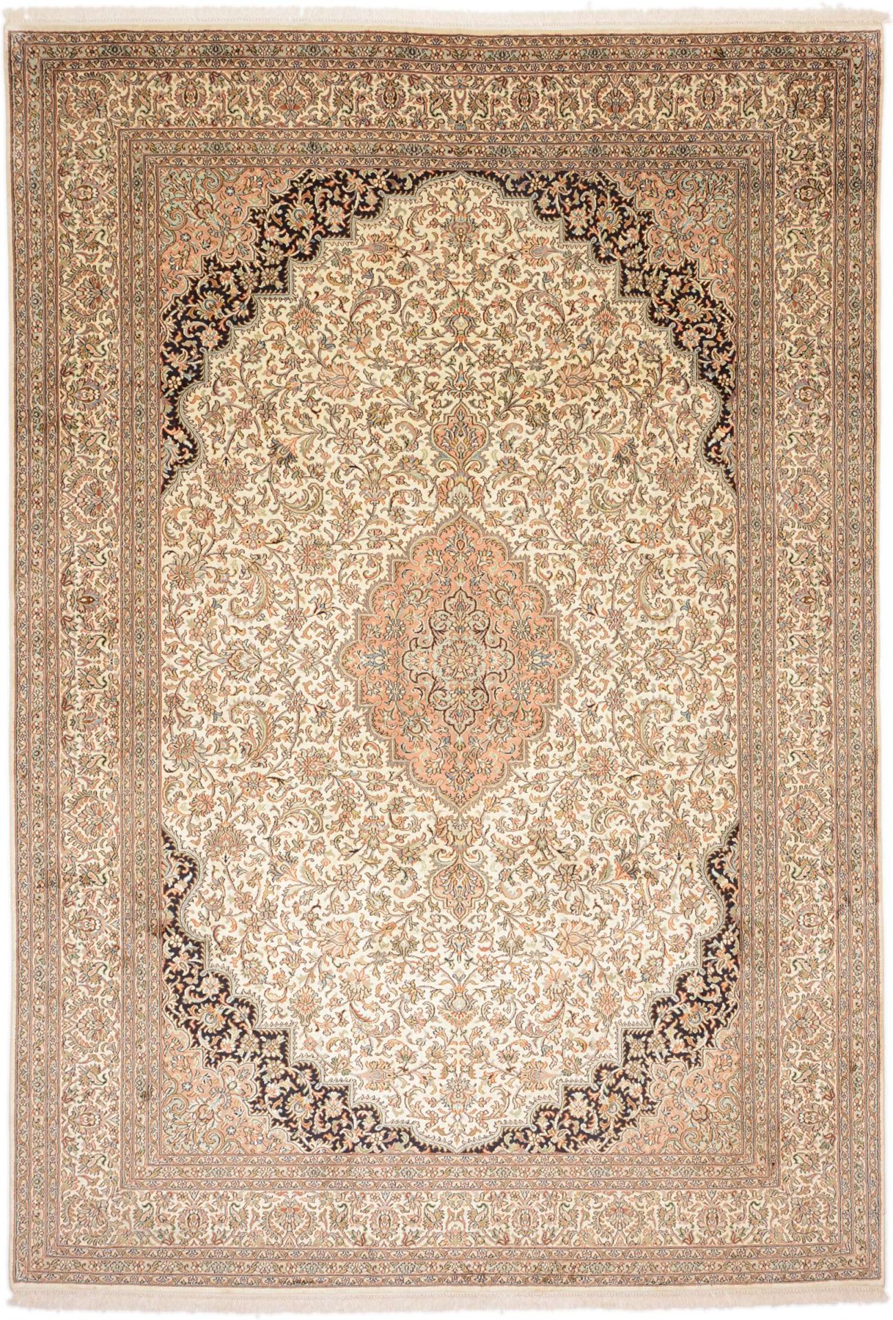 Kashmir Oriental Rug 298 × 205 cm, silk, hand-knotted