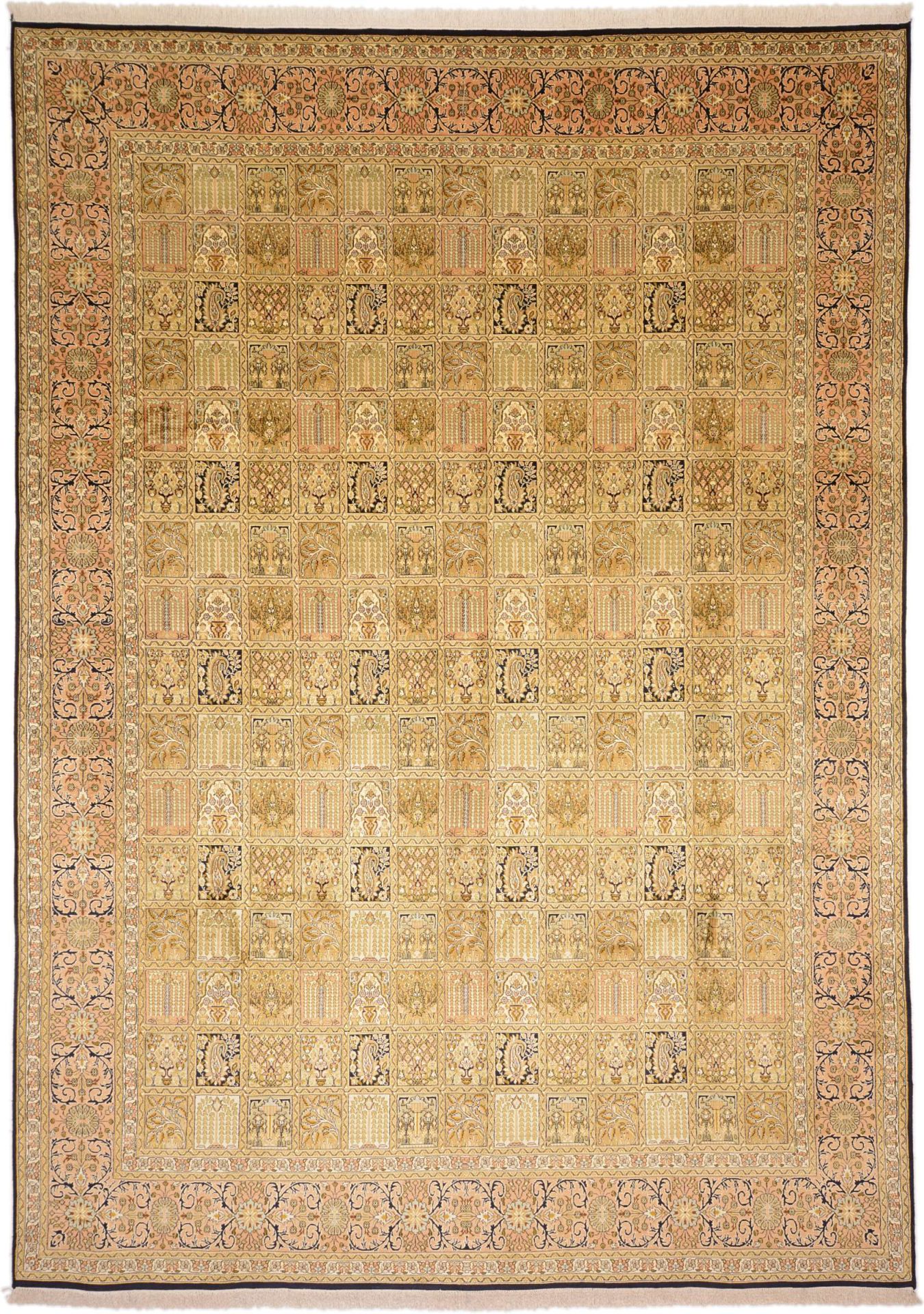 Kashmir Oriental Rug 343 × 246 cm, silk, hand-knotted