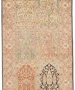 Kashmir Oriental Rug 365 × 82 cm, silk, hand-knotted