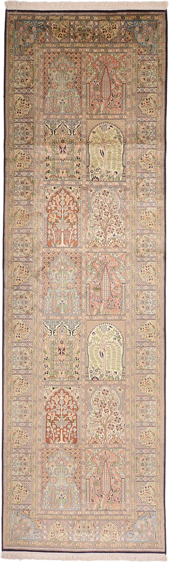 Kashmir Oriental Rug 308 × 94 cm, silk, hand-knotted