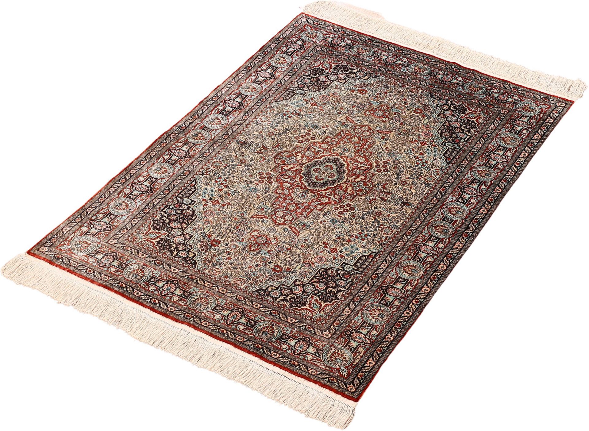Oriental Rug 91 × 62 cm, silk, hand-knotted — view 3