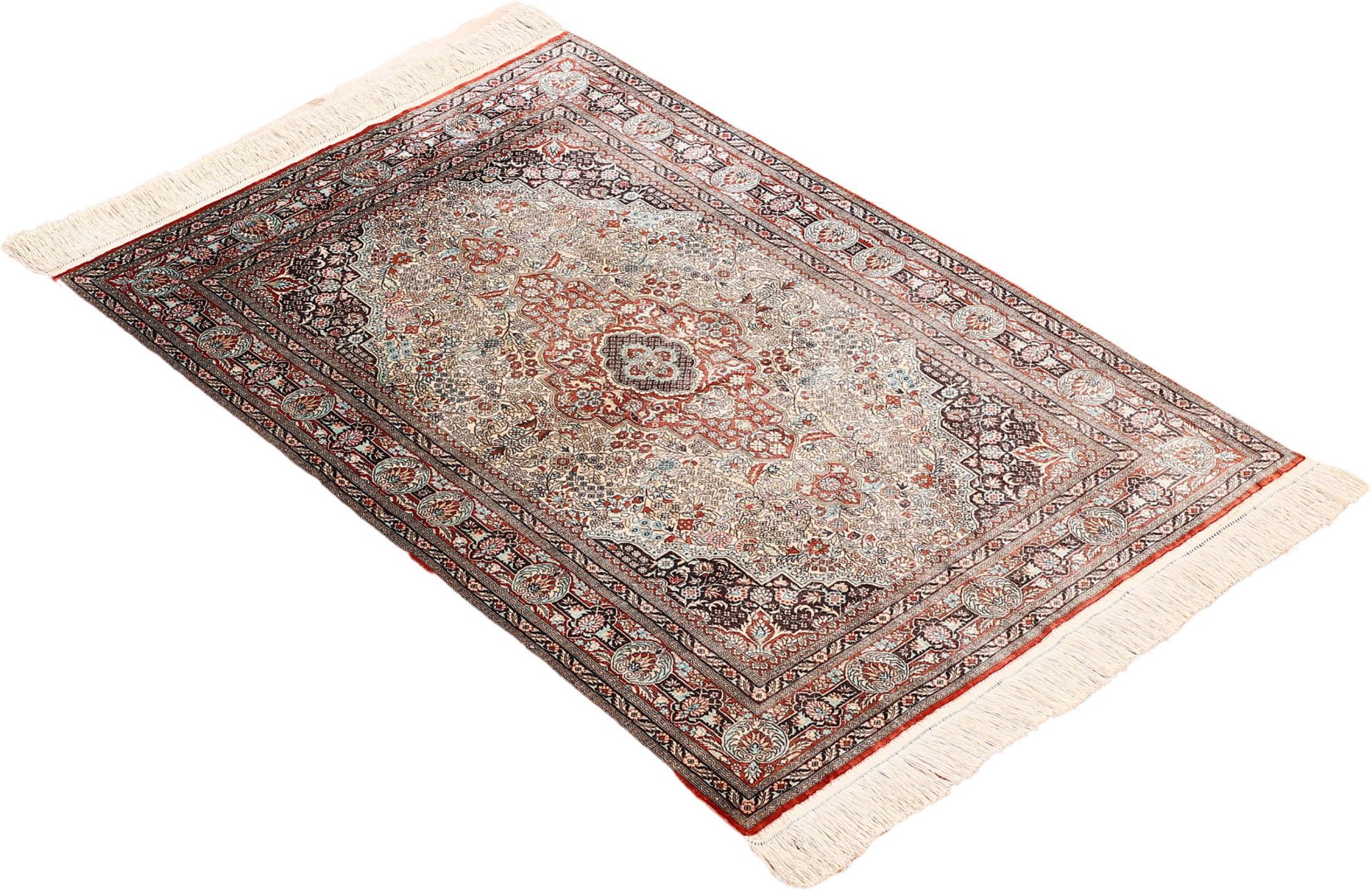 Oriental Rug 91 × 62 cm, silk, hand-knotted — view 4