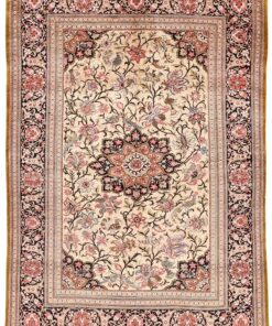 Qom Persian Rug 195 × 135 cm, silk, hand-knotted