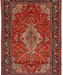Qom Persian Rug 200 × 135 cm, wool & silk, hand-knotted