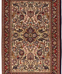 Qom Persian Rug 219 × 135 cm, wool & silk, hand-knotted