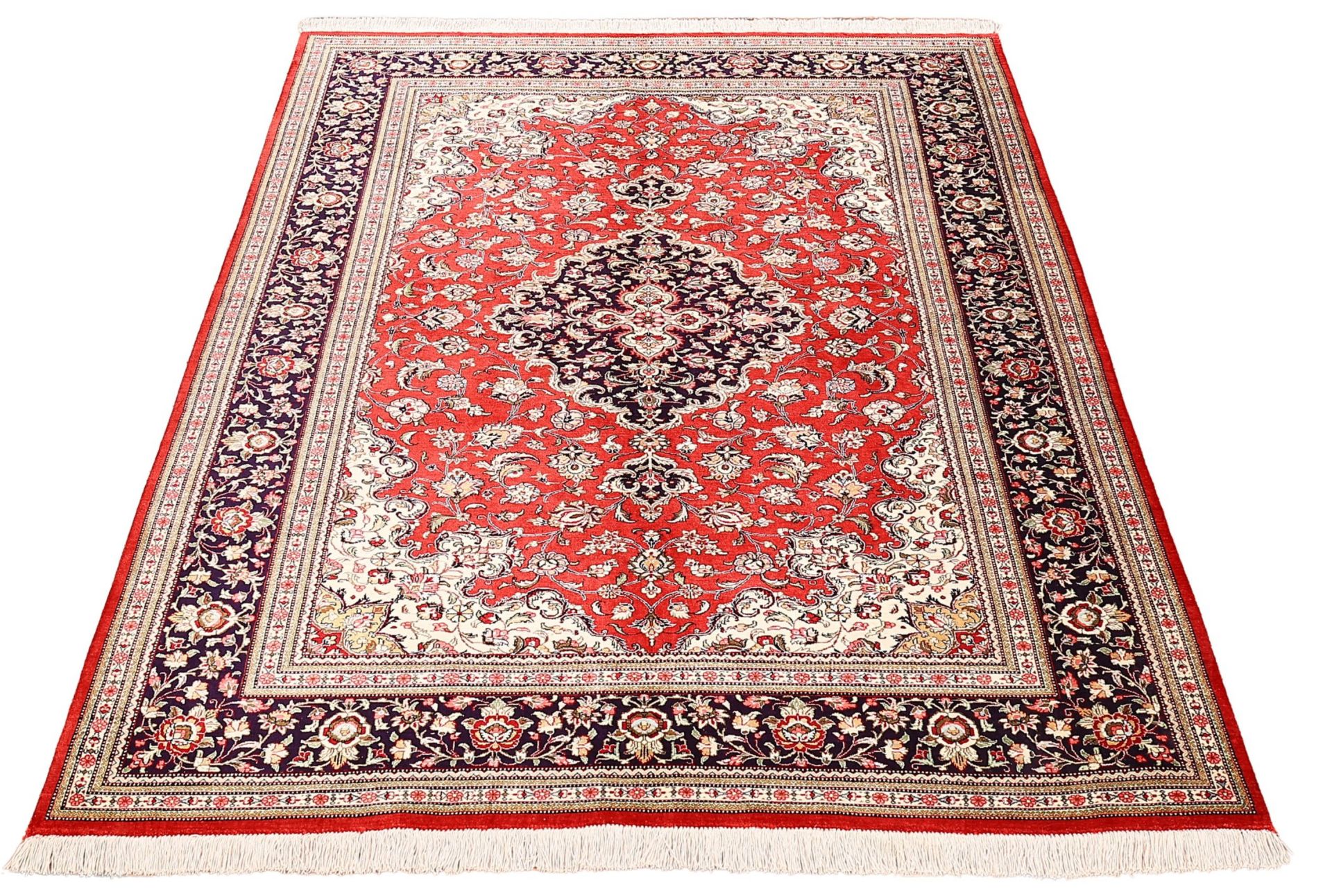 Qom Persian Rug 218 × 140 cm, silk, hand-knotted — view 2