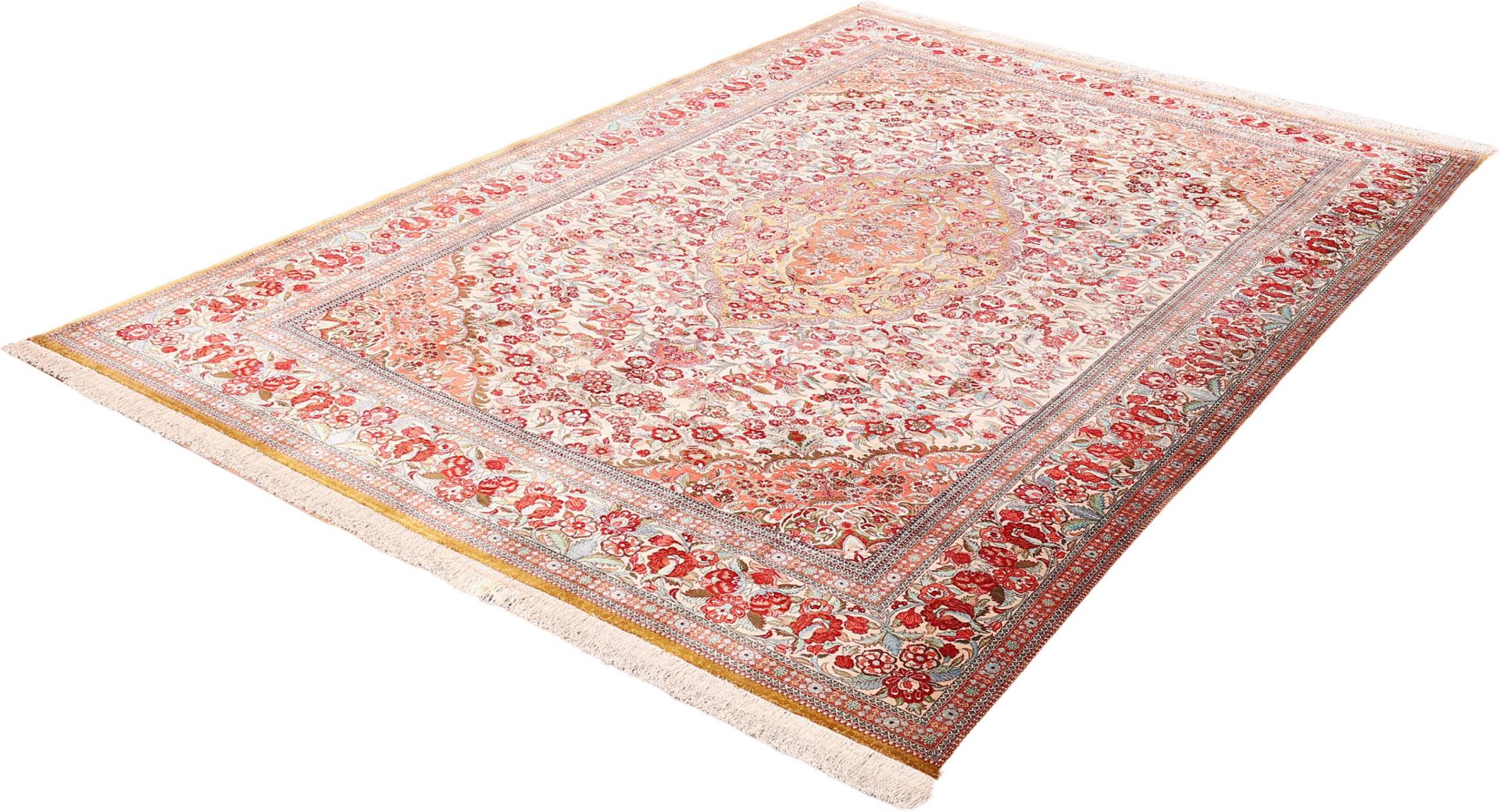 Qom Persian Rug 318 × 212 cm, silk, hand-knotted — view 3